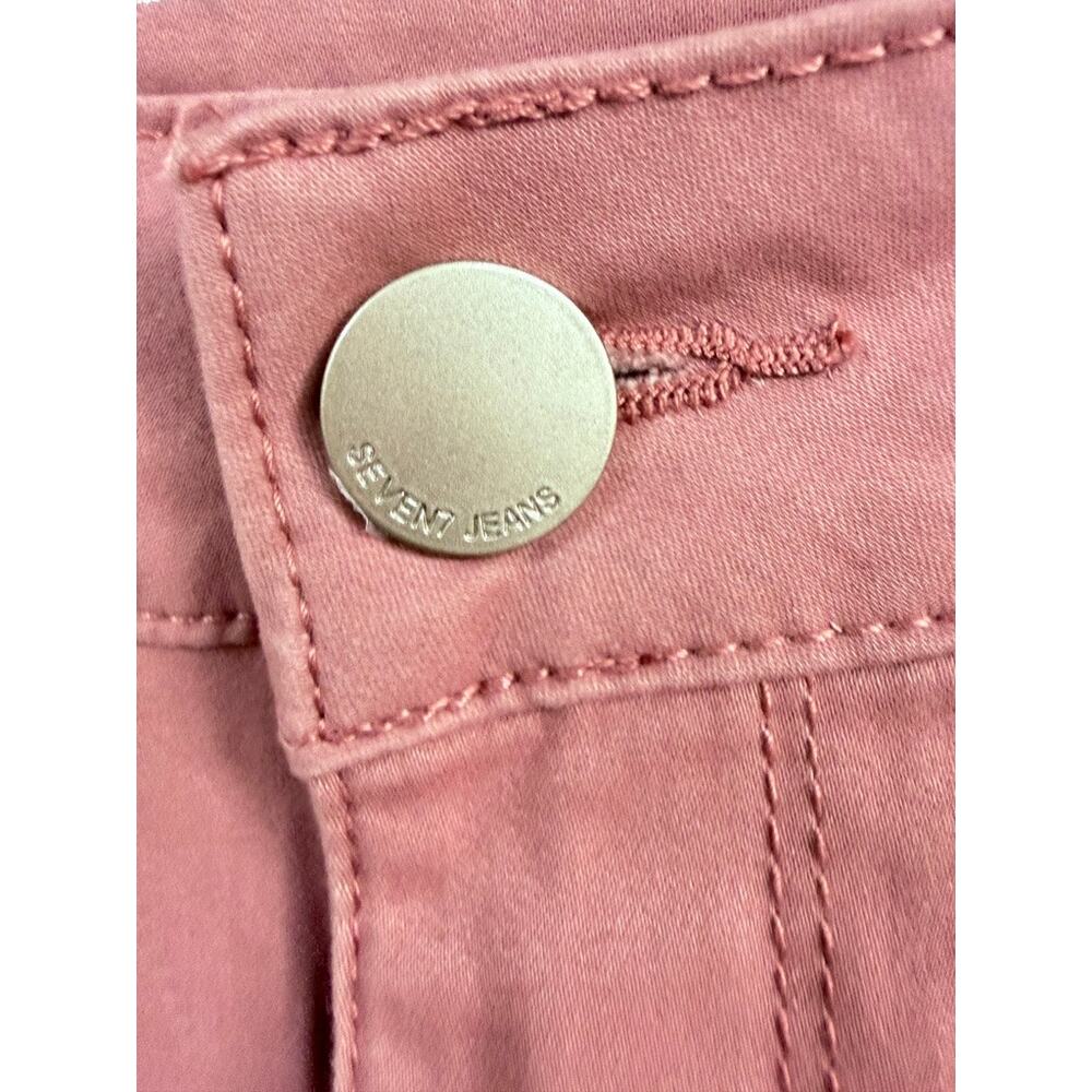 Seven7 High Rise Skinny Jeans Mauve Pink Ultra Stretch Size 16 NWT - Picture 4 of 8